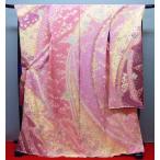 極上の逸品、総絞り正絹振袖「桜」刺繍入り　f-557