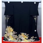 逸品、手描友禅黒留袖「金彩菱華文」174