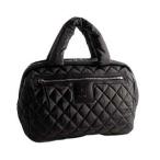 CHANEL：シャネル COCO　COCOON　キルティングボストン型バッグ  ブラック