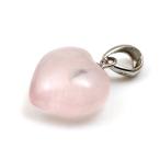 ローズクォーツ ハートペンダント(天然石/パワーストーン)恋愛の石