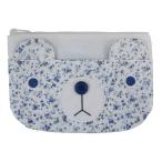 サンタン　アニマルマスクポーチ　花柄「くま」　603-6795　マスクを清潔に携帯♪