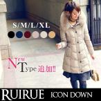 「D083」ロングダウンコート ファー/毛皮/コート/ニット/ミンク/フォックス/ポンチョ/ケープ/ダウン/ムートン/ボレロ/カーディガン/2012 秋冬 新作