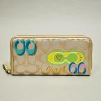 コーチ財布 長財布 COACH  シグネチャー サテン アップリケ アコーディオン ジップ アラウンド 長財布 F45777 BIGMC ライトカーキ/マルチカラー