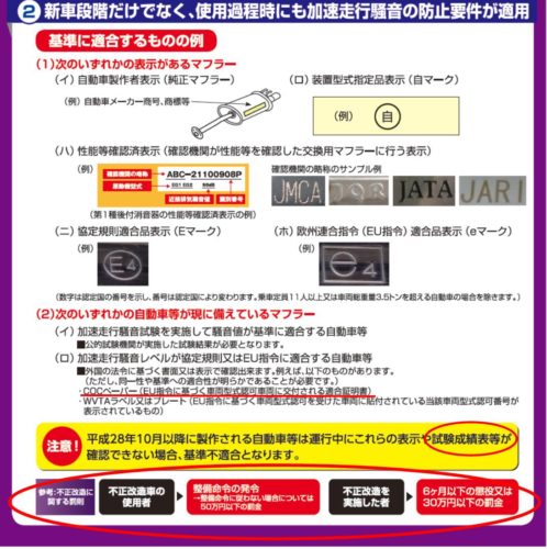 17年マフラー規制の現状 ｌｅｏｖｉｎｃｅマフラーの車検受験資格 Jam Japan 日々ブログ