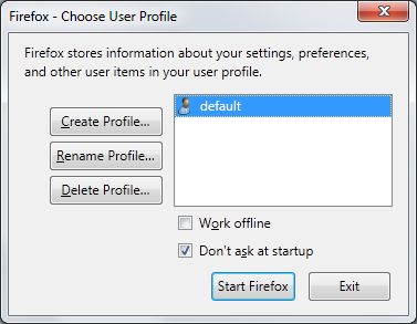 Profile Manager - MozillaZine Knowledge.