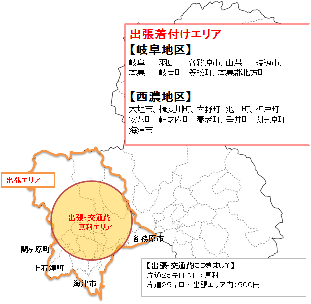 出張着付けエリア