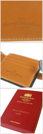 Whitehouse Cox［ホワイトハウスコックス］2008クリスマス限定二つ折り財布グリーン・ニュートン