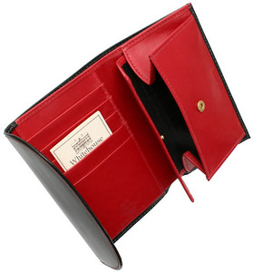 Whitehouse Cox [ホワイトハウスコックス] 英国紳士洋品専門店UKism別注 s7660 三つ折り財布 ブラック・レッド R