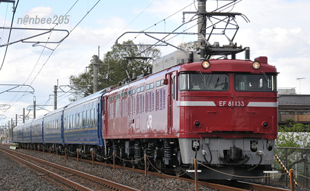 試9502ﾚ　ＥＦ81 133+24系6Ｂ