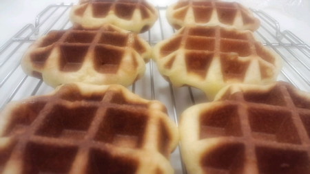 ベルギーワッフル斜め上から