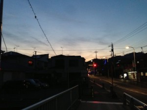 夕日の空