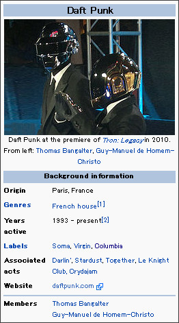 http://en.wikipedia.org/wiki/Daft_Punk