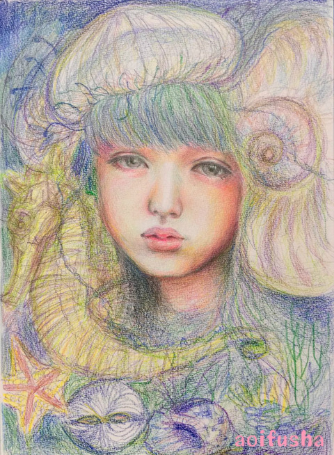 完成！色鉛筆＆クレヨン画（習作） | Art Space Aoisha