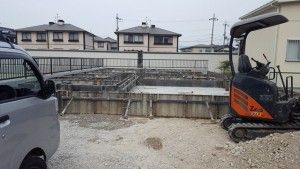 滋賀県東近江市八日市 和モダン 注文住宅 基礎工事 コンクリ-ト打設