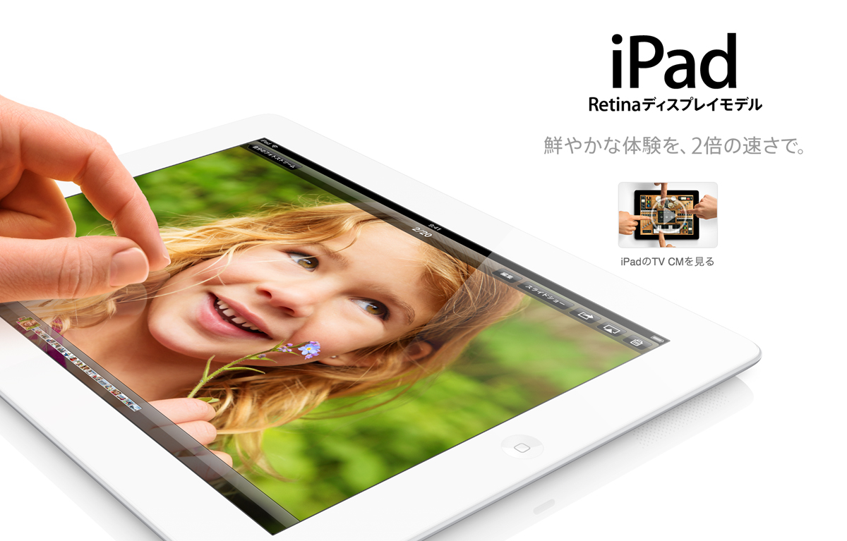 アップルRetina画面