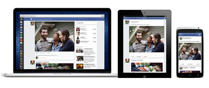 Facebook　新しいデザイン画面１