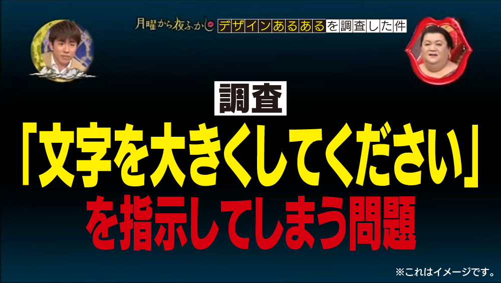 文字を大きく問題