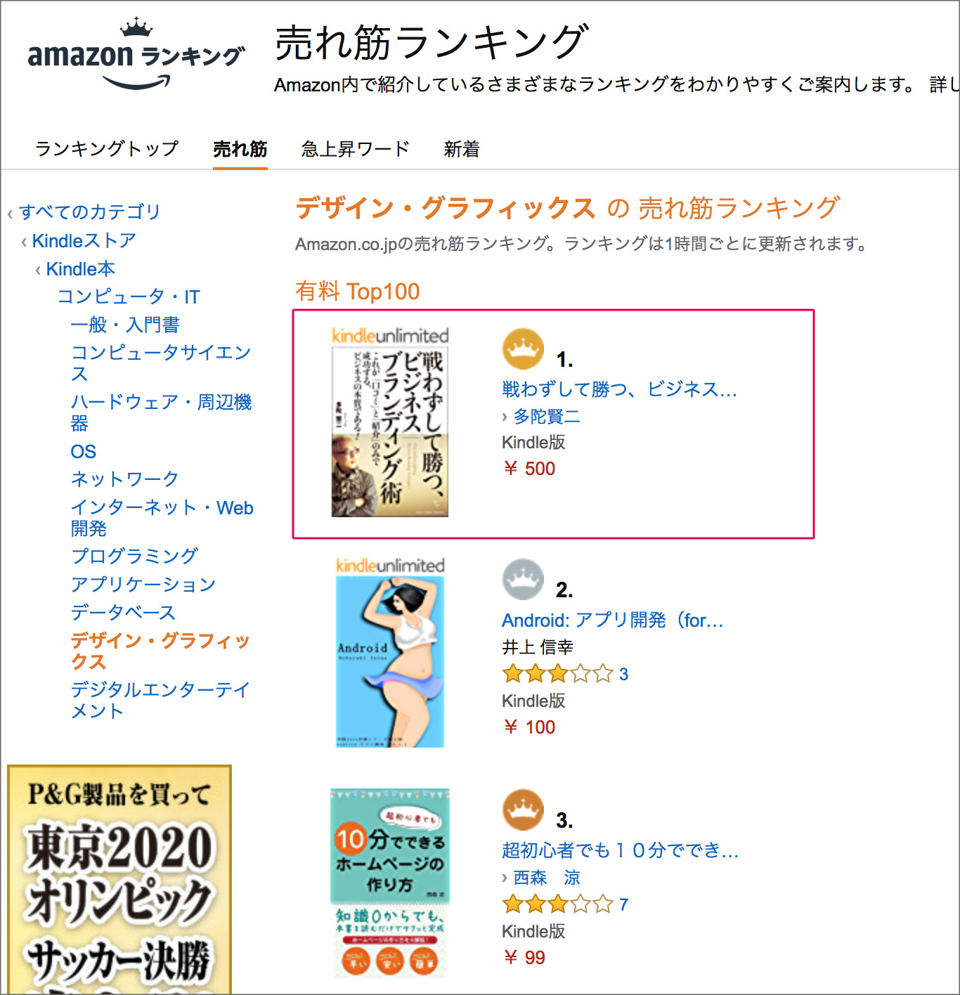 デザイン・グラフィックス「1位」