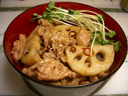 豚レンコンきんぴら丼02