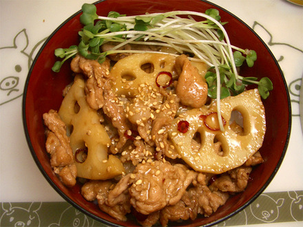 豚レンコンきんぴら丼01