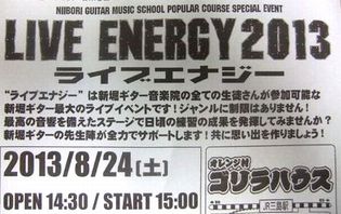ライブエナジー　2013　チラシ