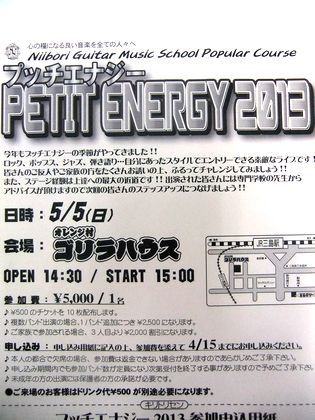 プチエナジー2013チラシ