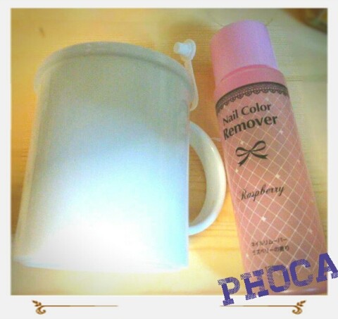 コップをデコパージュしました ねこさままっしぐら