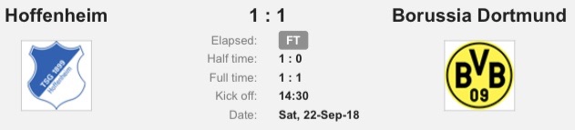 ドルトムント Vs ホッフェンハイム 分析レポート Fic 文字のない戦術ブログ２