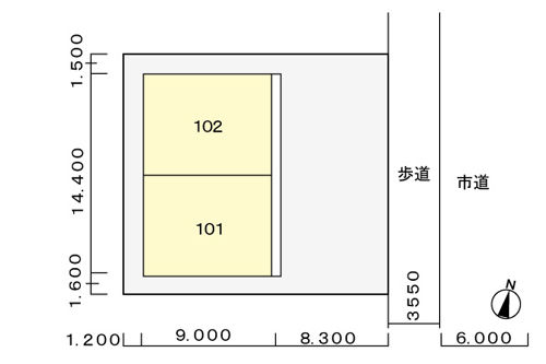 大津区天神町倉庫付事務所-敷地図