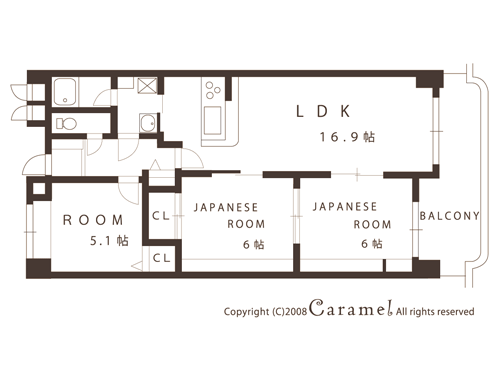 田寺グランドヒルズ403間取り