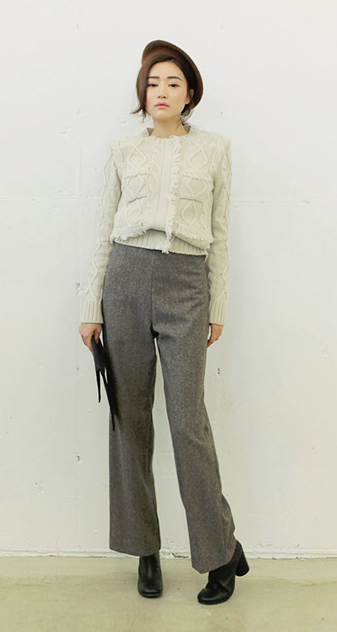 スナップ 写真  私服 ニットカーディガン (4)