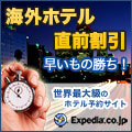 人気都市のホテルが最大７０％ＯＦＦ★エクスペディアの直前割引
