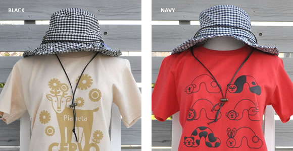 モノモニTシャツと相性バツグン！バイカラーがおしゃれなワイヤー入り２WAYサファリハット