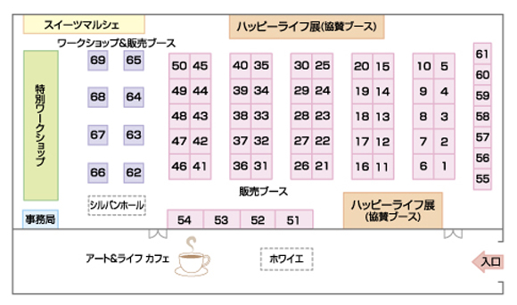 第7回アート＆ライフマーケット会場図