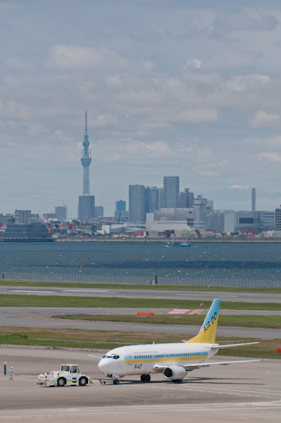 飛行機とスカイツリー