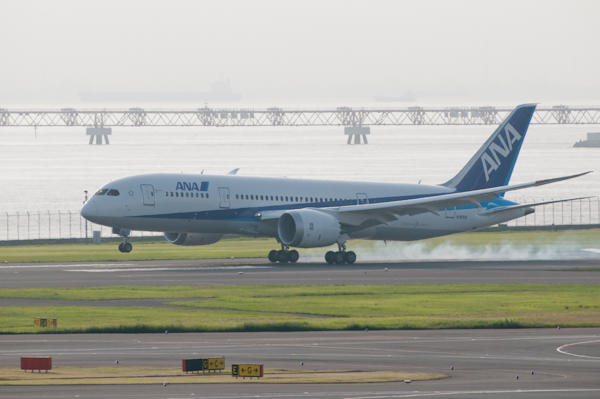 Boeing787（N787EX）,787日本発飛来