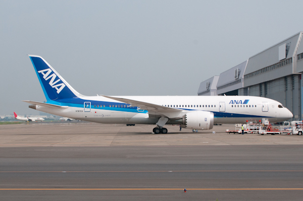 Boeing787（N787EX）,787日本発飛来