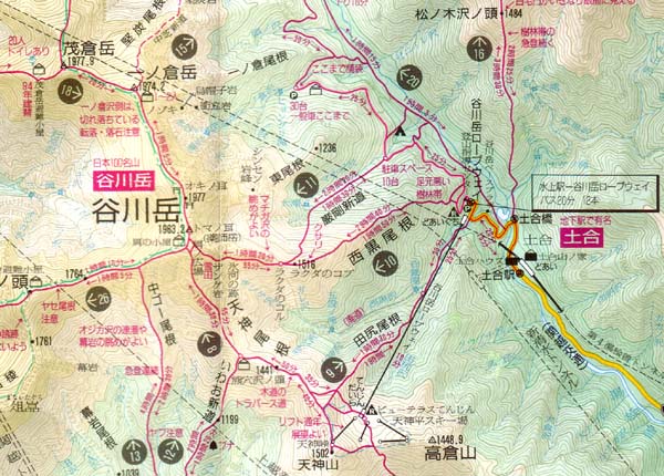 「谷川岳　地図」の画像検索結果