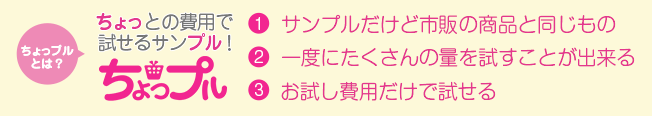 ちょっぷるでお得に商品を試せる。
