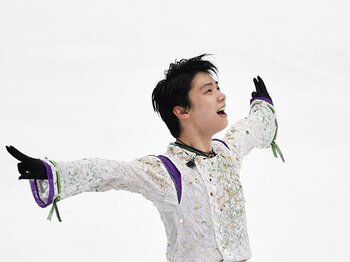 「記録だけではなく、自分の演技をさらに超えられるようにしたい」とGPファイナルへの抱負を語っている羽生。