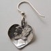 Recycled Dimes Silver Heart Earrings made from Vintage US Silver Dimes