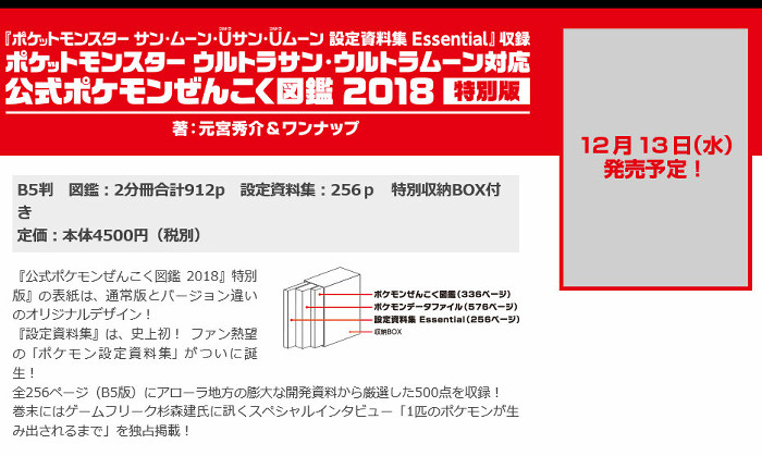 4250 ポケモン ウルトラ サン ムーン 全国図鑑18設定資料集付きが予約限定に No Hobby No Life