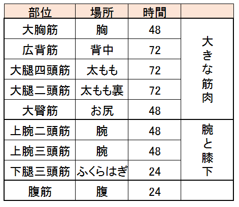 超回復の期間は部位ごとで異なる？ | tarzangymのブログ