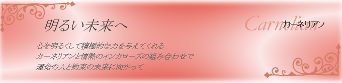 カーネリアン 明るい未来へ