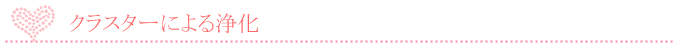 クラスターによる浄化
