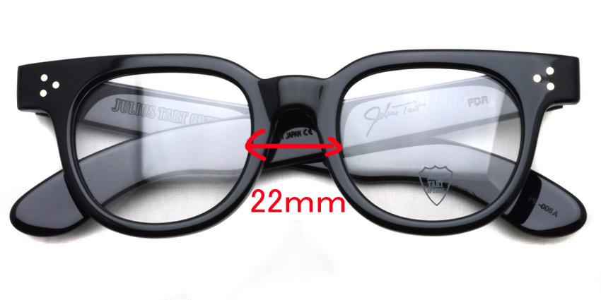 JULIUS TART OPTICAL / FDR / Black / Bridge : 22mm / ￥37,000+tax