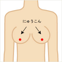 乳根のツボ画像