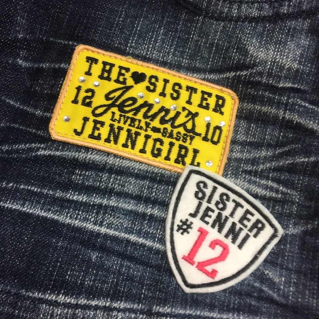 Jenni　キッズデニムミニスカート・ワッペン