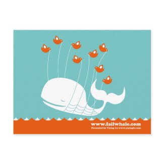 失敗のクジラの郵便はがき postcard