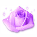 rose flower sticker purple sticker